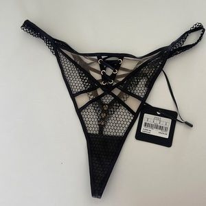 Honey Birdette Toni thong black size small